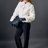 Peplum Faux Fur Coat
