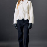 Peplum Faux Fur Coat