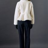 Peplum Faux Fur Coat