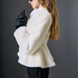 Peplum Faux Fur Coat