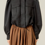 Technical Drawstring Bomber Jacket