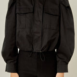 Technical Drawstring Bomber Jacket