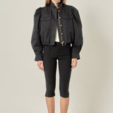 Technical Drawstring Bomber Jacket