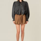 Technical Drawstring Bomber Jacket