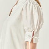 Mix Media Collar Top