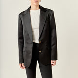 The Amoura Satin Blazer