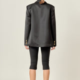 The Amoura Satin Blazer