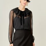 Juliette Pleated Collar Blouse