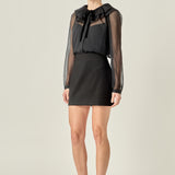 Juliette Pleated Collar Blouse