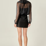 Juliette Pleated Collar Blouse