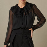 Juliette Pleated Collar Blouse