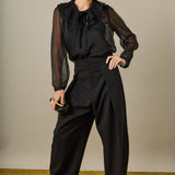 Juliette Pleated Collar Blouse