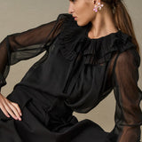 Juliette Pleated Collar Blouse