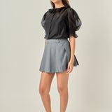 Ruffled Short Sleeves Blouse