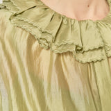 Ruffled Short Sleeves Blouse