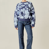 Fuzzy Flower Sweater