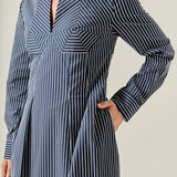 Bella Stripe Origami Midi Dress