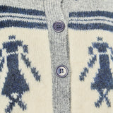 Folk Motif Knit Cardigan