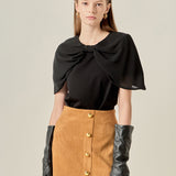 Bow Mixed Media Top