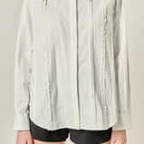 Classic Pintuck Ruffle Shirt