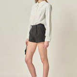 Classic Pintuck Ruffle Shirt