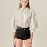 Amelie Rhinestone Trim Shirt