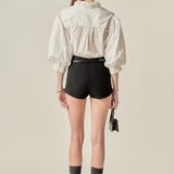 Amelie Rhinestone Trim Shirt