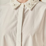 Amelie Rhinestone Trim Shirt