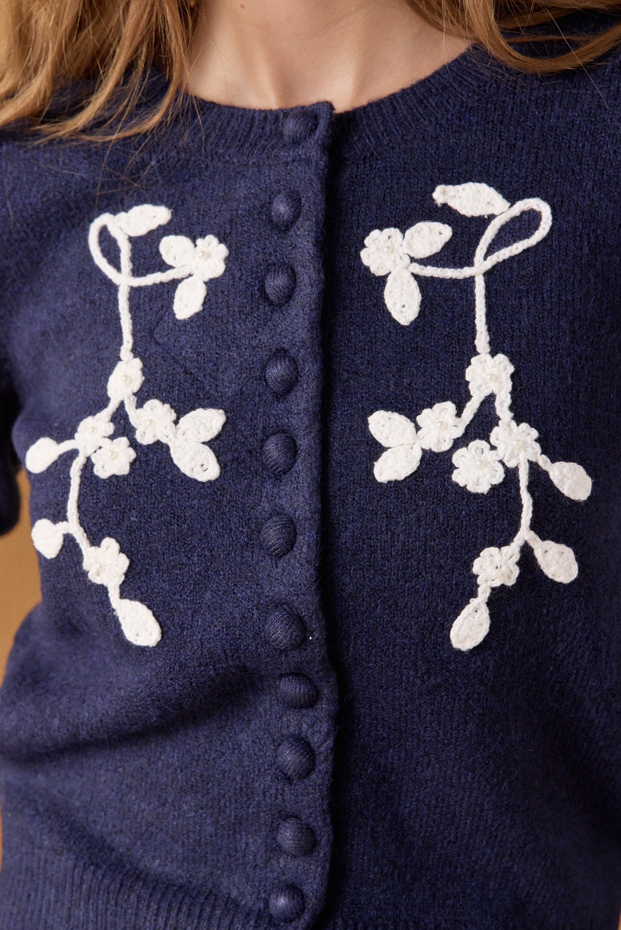 Crochet Flower Knit Cardigan – English Factory
