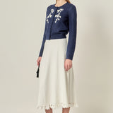 Crochet Flower Knit Cardigan