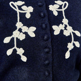 Crochet Flower Knit Cardigan