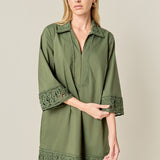 Crochet Accent Mini Dress