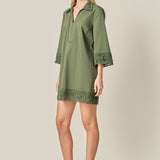 Crochet Accent Mini Dress