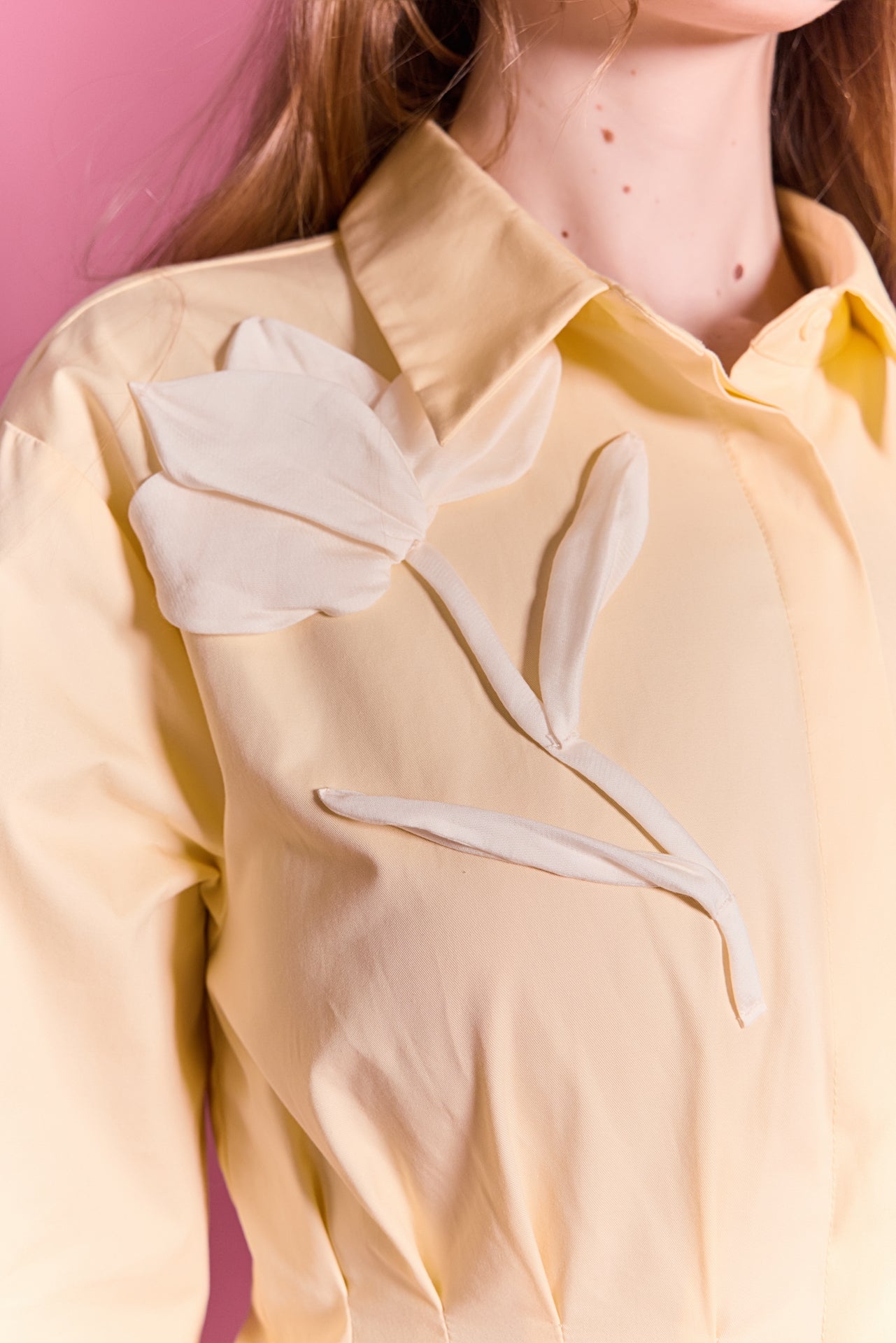 Structured Waist Applique Shirt Dress – English Factory