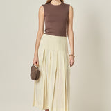 Sheer Pleated Skirt