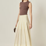 Sheer Pleated Skirt