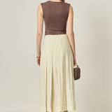 Sheer Pleated Skirt