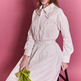 Floral Applique Collared Shirt