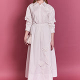 Floral Applique Collared Shirt