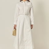 Floral Applique Midi Skirt