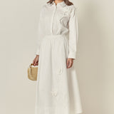 Floral Applique Midi Skirt