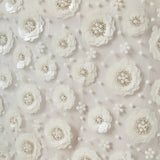 Flower Sequin Sheer Midi Skirt