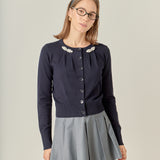 Pearl and Rhinestone Accent Cardigan