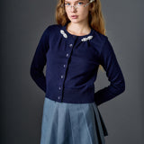 Pearl and Rhinestone Accent Cardigan