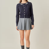 Pearl and Rhinestone Accent Cardigan