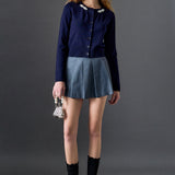 Pearl and Rhinestone Accent Cardigan