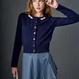 Pearl and Rhinestone Accent Cardigan