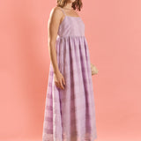 Embroidered Chiffon Sleeveless Midi Dress