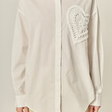 Pearl Heart Button Up Shirt