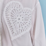 Pearl Heart Button Up Shirt